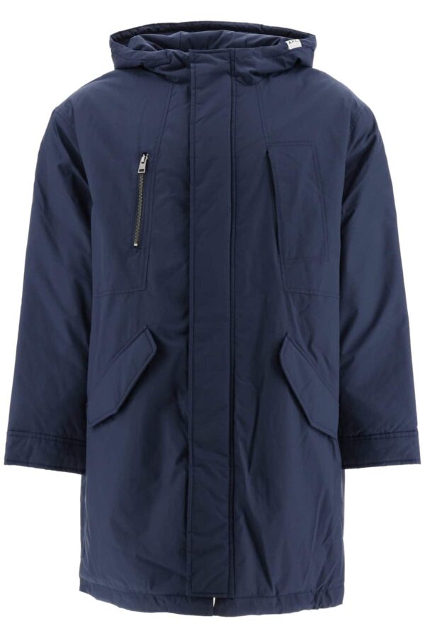 A.P.C. LONG PARKA L Blue Technical