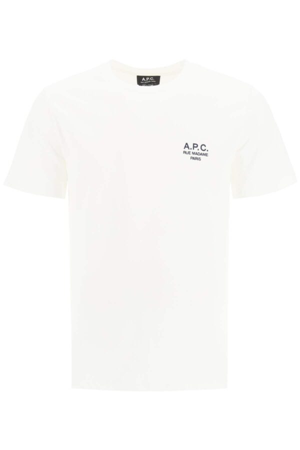 A.P.C. RAYMOND LOGO EMBROIDERY T-SHIRT S White Cotton