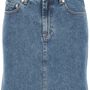 A.P.C. STANDARD DENIM MINI SKIRT 34 Blue Cotton, Denim