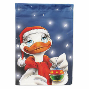 AAH7196GF Duck With Christmas Ornament Garden Flag, Small, Multicolor
