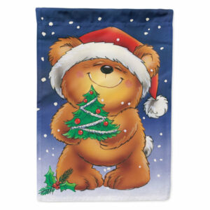 AAH7208GF Teddy Bear and Christmas Tree Garden Flag, Small, Multicolor