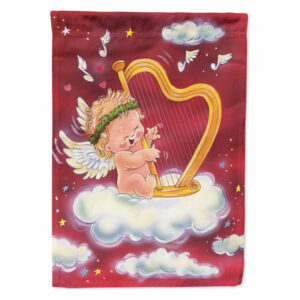 AAH7273GF Angels With Harp Valentine's Garden Flag, Small, Multicolor
