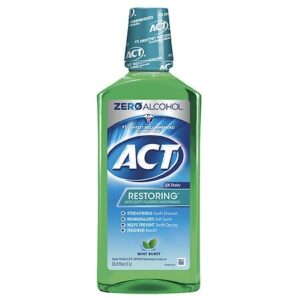 ACT Restoring Anticavity Fluoride Mouthwash Alcohol Free Mint Burst - 33.8 fl oz