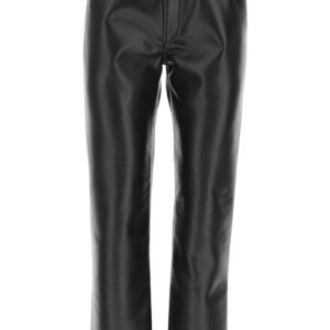 AGOLDE RECYCLED LEATHER TROUSERS 23 Black Leather