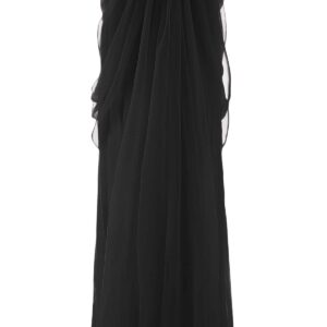 ALEXANDER MCQUEEN LONG SILK DRESS 40 Black Silk