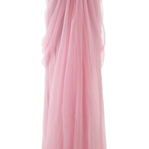 ALEXANDER MCQUEEN LONG SILK DRESS 42 Pink Silk