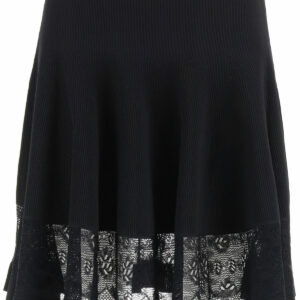 ALEXANDER MCQUEEN MINI SKIRT WITH LACE XS Black