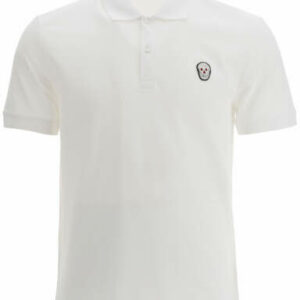 ALEXANDER MCQUEEN POLO SHIRT WITH SKULL PATCH L White Cotton