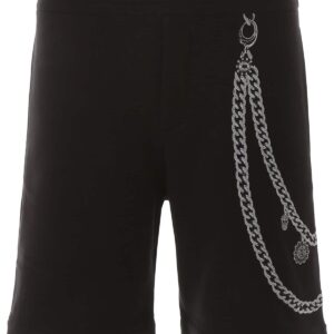 ALEXANDER MCQUEEN SHORTS WITH EMBROIDERY M Black Cotton