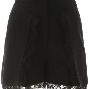 ALEXANDER MCQUEEN SHORTS WITH LACE INSERTS 38 Black