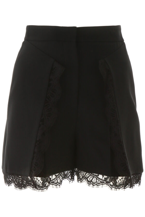 ALEXANDER MCQUEEN SHORTS WITH LACE INSERTS 38 Black