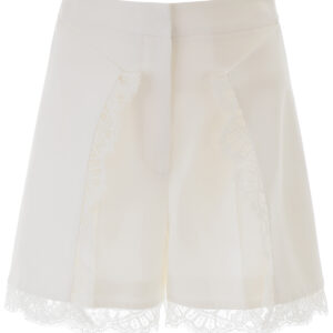 ALEXANDER MCQUEEN SHORTS WITH LACE INSERTS 38 White