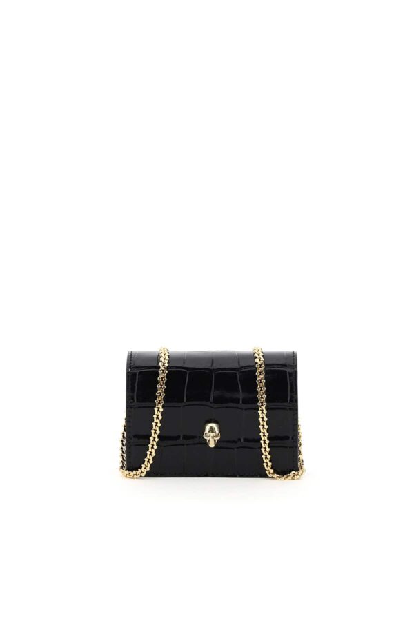 ALEXANDER MCQUEEN SKULL MICRO BAG OS Black Leather