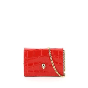 ALEXANDER MCQUEEN SKULL MICRO BAG OS Red Leather