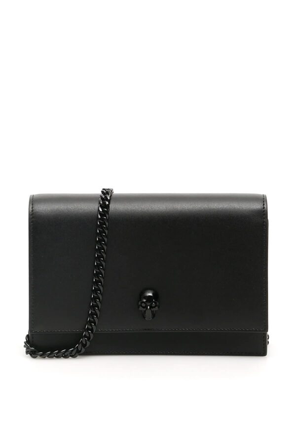 ALEXANDER MCQUEEN SKULL MINI BAG OS Black Leather