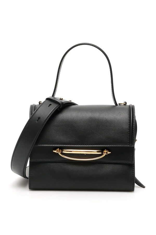 ALEXANDER MCQUEEN THE STORY BAG OS Black Leather