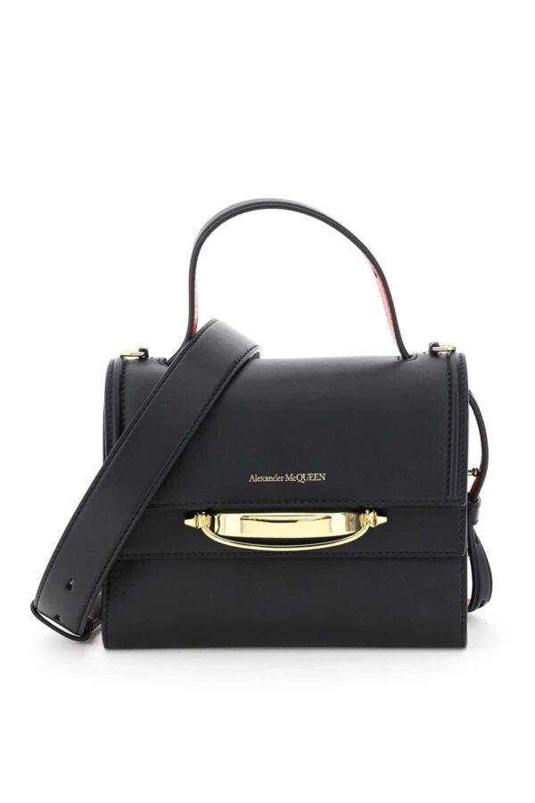 ALEXANDER MCQUEEN THE STORY BAG OS Black, Red Leather