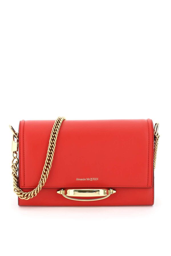 ALEXANDER MCQUEEN THE STORY BAG OS Red, Black Leather