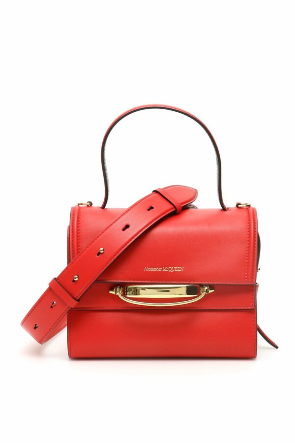 ALEXANDER MCQUEEN THE STORY BAG OS Red Leather