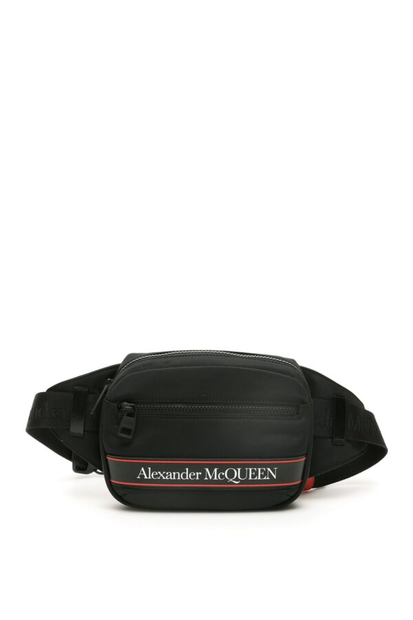 ALEXANDER MCQUEEN URBAN LOGO BELTPACK OS Black Technical, Leather