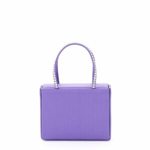 AMINA MUADDI AMINI SATIN MICRO BAG GILDA CRYSTAL OS Purple