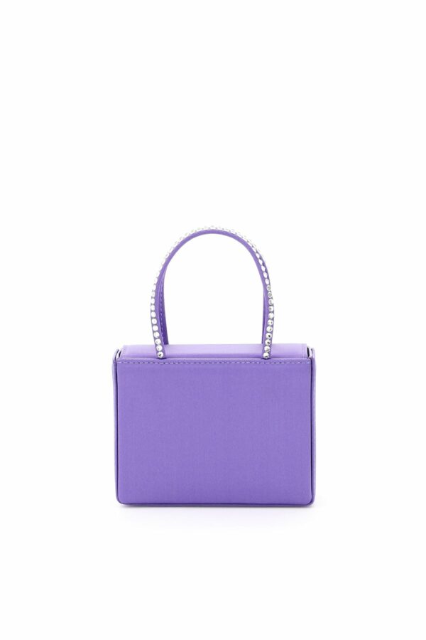 AMINA MUADDI AMINI SATIN MICRO BAG GILDA CRYSTAL OS Purple