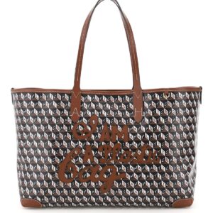 ANYA HINDMARCH SMALL TOTE BAG I AM A PLASTIC BAG OS Brown, White, Black Faux leather