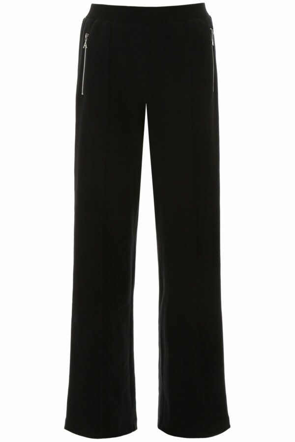 AREA PALAZZO PANTS WITH CRYSTALS M Black Cotton