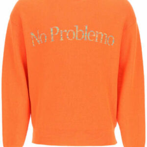 ARIES SPACE DYE NO PROBLEMO SWEATER S Orange Cotton