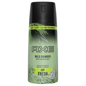 AXE Men's Deodorant Body Spray with Essential Oils Wild Bamboo - 4.0 oz