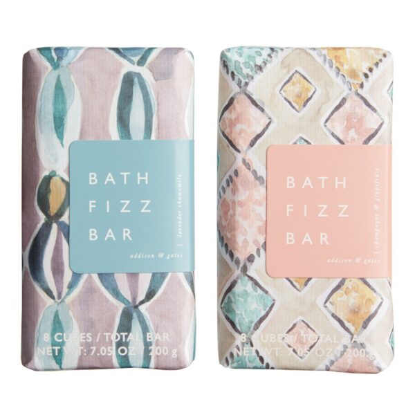 A&G Watercolor Bath Fizz Bar Collection by World Market