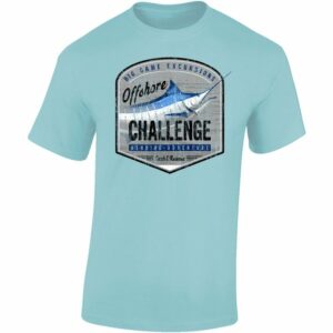Academy Sports + Outdoors Men's Offshore Challenge Short Sleeve T-Shirt Blue Light, Medium - Men's Outdoor Graphic Tees