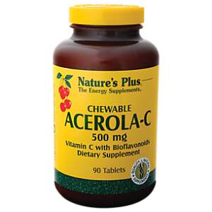 Acerola-C Vitamin C with Bioflavonoids - 500 MG (90 Chewable Tablets)