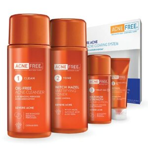 AcneFree 4 Step Severe Acne Clearing System Kit with Benzoyl Peroxide - 1.0 ea