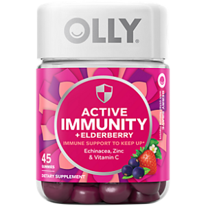 Active Immunity + Elderberry Gummies - Immune Support with Echinacea, Zinc & Vitamin C - Berry Brave (45 Gummies)