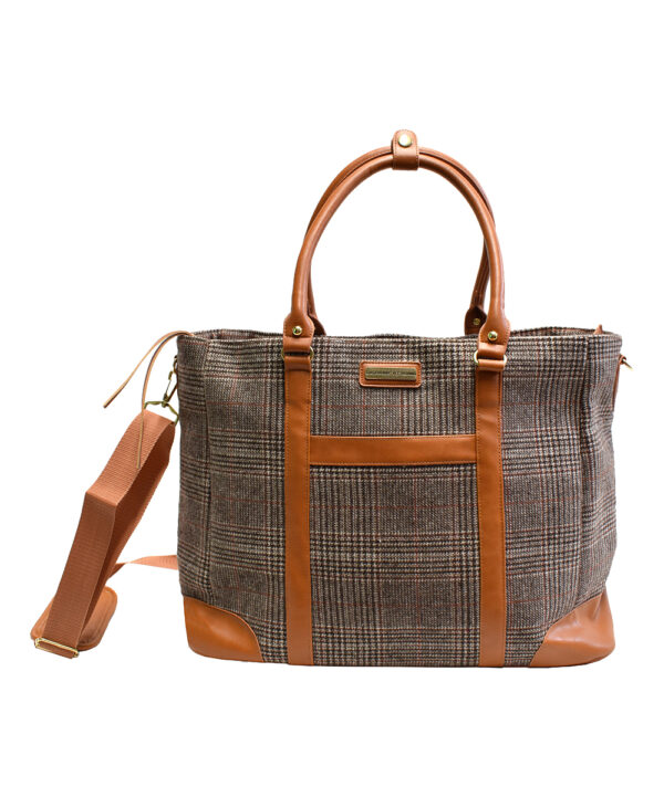 Adrienne Vittadini Women's Totebags Brown - Brown Weekender Collection Wool Laptop Tote