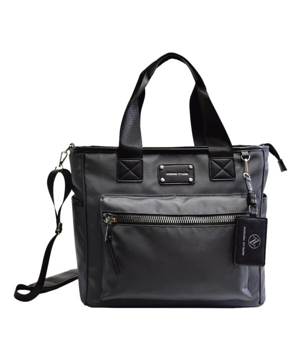 Adrienne Vittadini Women's Totebags Charcoal - Charcoal Zipper Laptop Tote