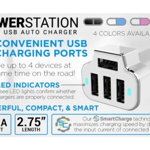 Aduro Powerstation 4-port Usb Car Charger - 2 Pack