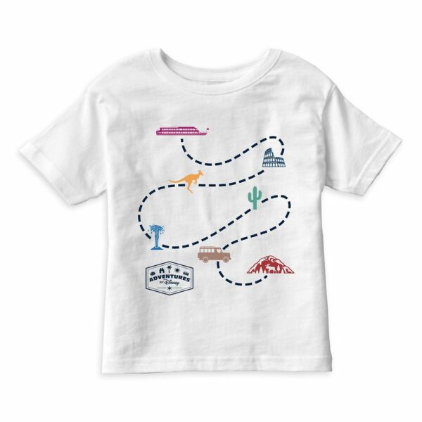 Adventures by Disney Map T-Shirt for Kids Customizable