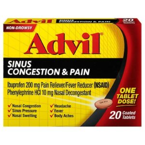 Advil Sinus Congestion & Pain Coated Tablets - 20.0 ea