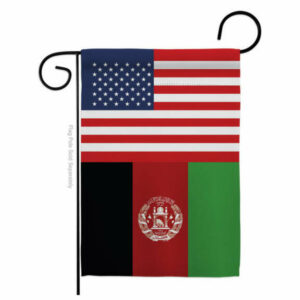 Afghanistan US Friendship of the World Nationality Garden Flag