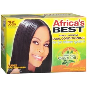 Africa's Best Herbal Intensive Dual Conditioning No-Lye Relaxer System Super - 1.0 system