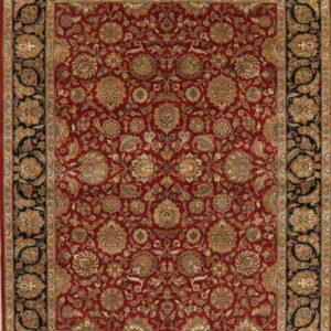 Agra Indian Oriental Hand Made Living Room Large Area Rug, Red, 11'11"