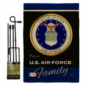 Air Force Proudly Family Americana Military Garden Flag Set