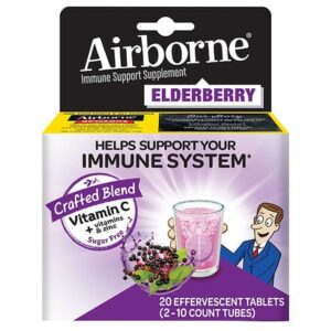 Airborne Elderberry Effervescent Tablets - 10.0 ea x 2 pack