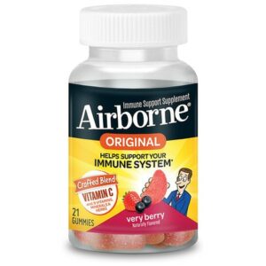 Airborne Immune Support Gummies with Vitamin C, Echinacea and Ginger Very Berry - 21.0 ea