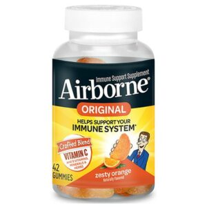 Airborne Original Immune Support Supplement Gummies Zesty Orange - 42.0 ea