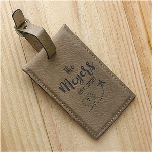 Airplane Heart Personalized Luggage Tag