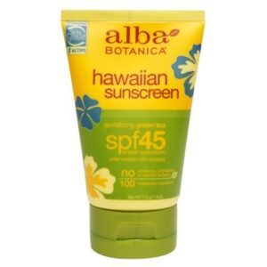 Alba Botanica Hawaiian Natural Sunblock SPF 45 Revitalizing Green Tea - 4.0 oz