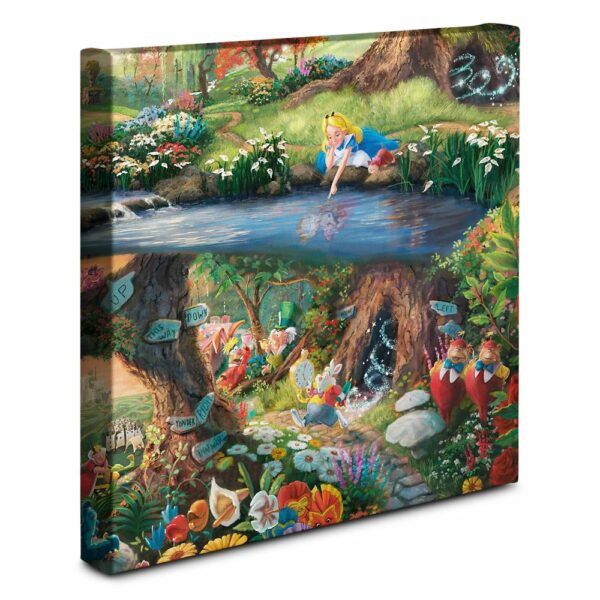 ''Alice in Wonderland'' Gallery Wrapped Canvas by Thomas Kinkade Studios Official shopDisney
